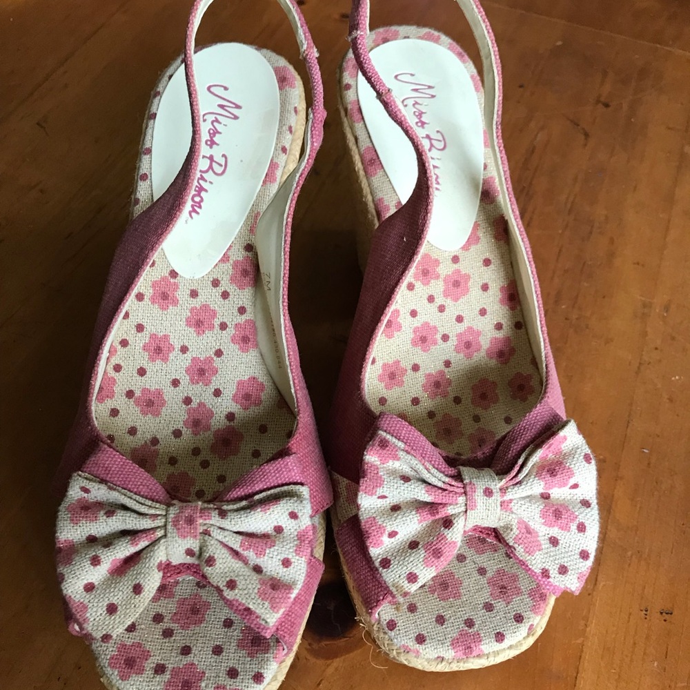 Pink floral heels